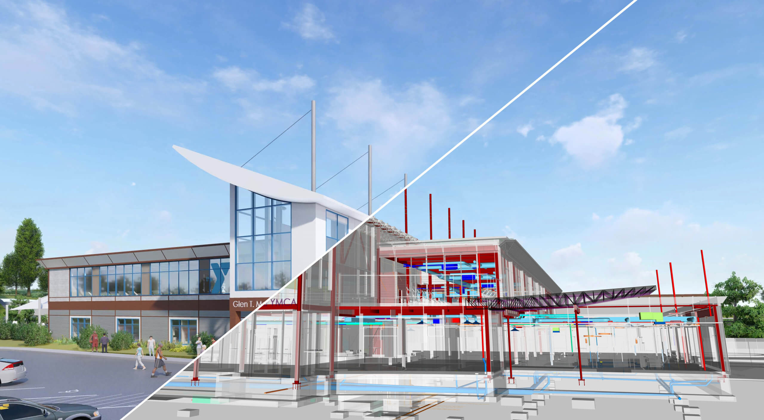 3D construction design of the Cape Ann YMCA