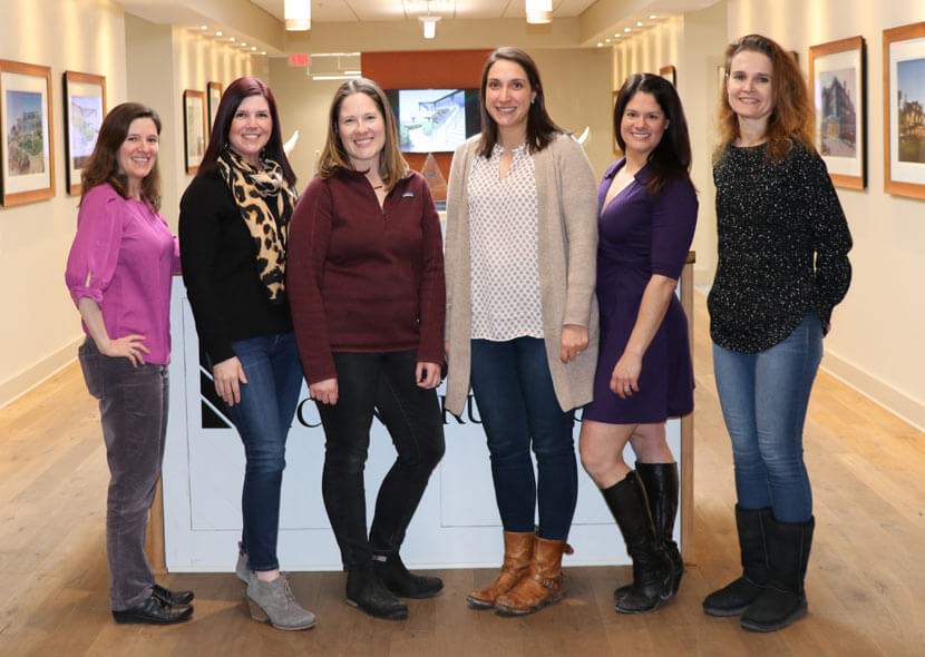 team members at an event